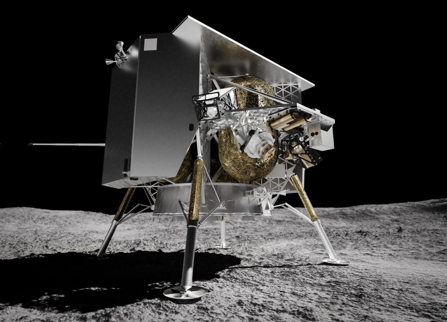 Peregrine on Lunar Surface