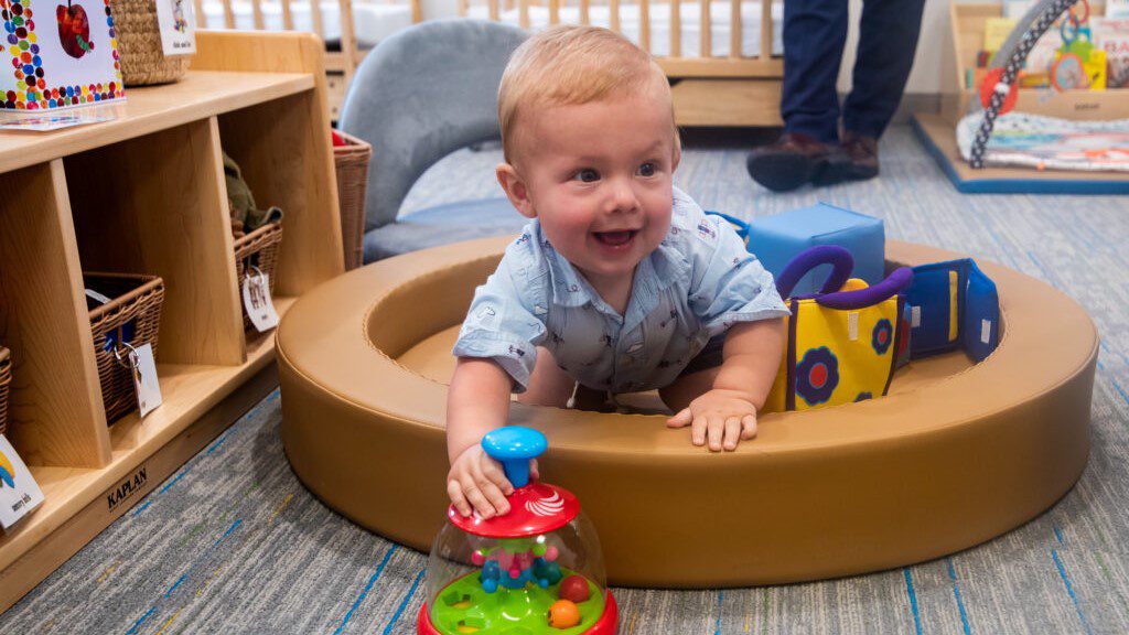 infant playing pit childcare center